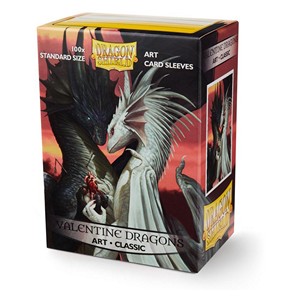 100 Dragon Shield Sleeves - Valentine Dragons