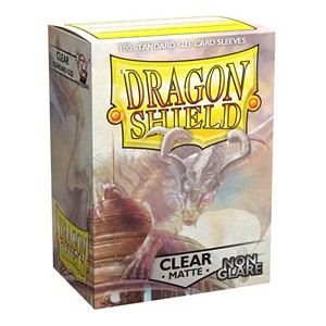 100 Dragon Shield Sleeves - Matte Clear (Non-Glare)