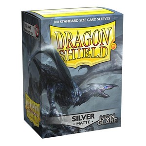 100 Dragon Shield Sleeves - Matte Silver (Non-Glare)