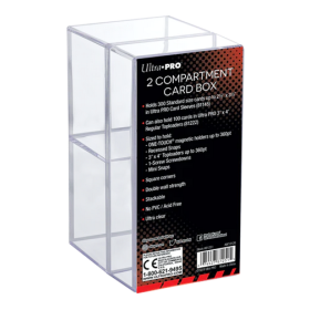 Ultra Pro 2-Piece 2-Compartment Clear Card Box